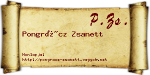 Pongrácz Zsanett névjegykártya